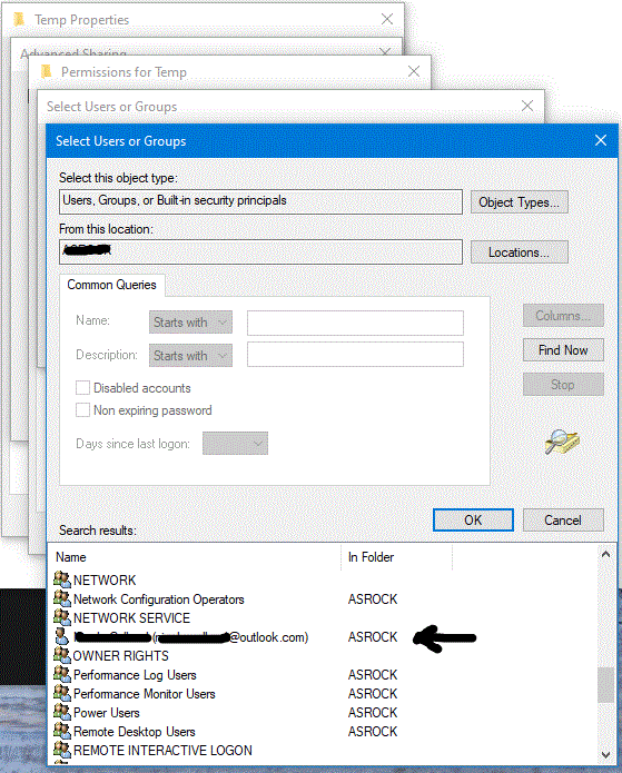 Shared folder permissions - Microsoft Q&A