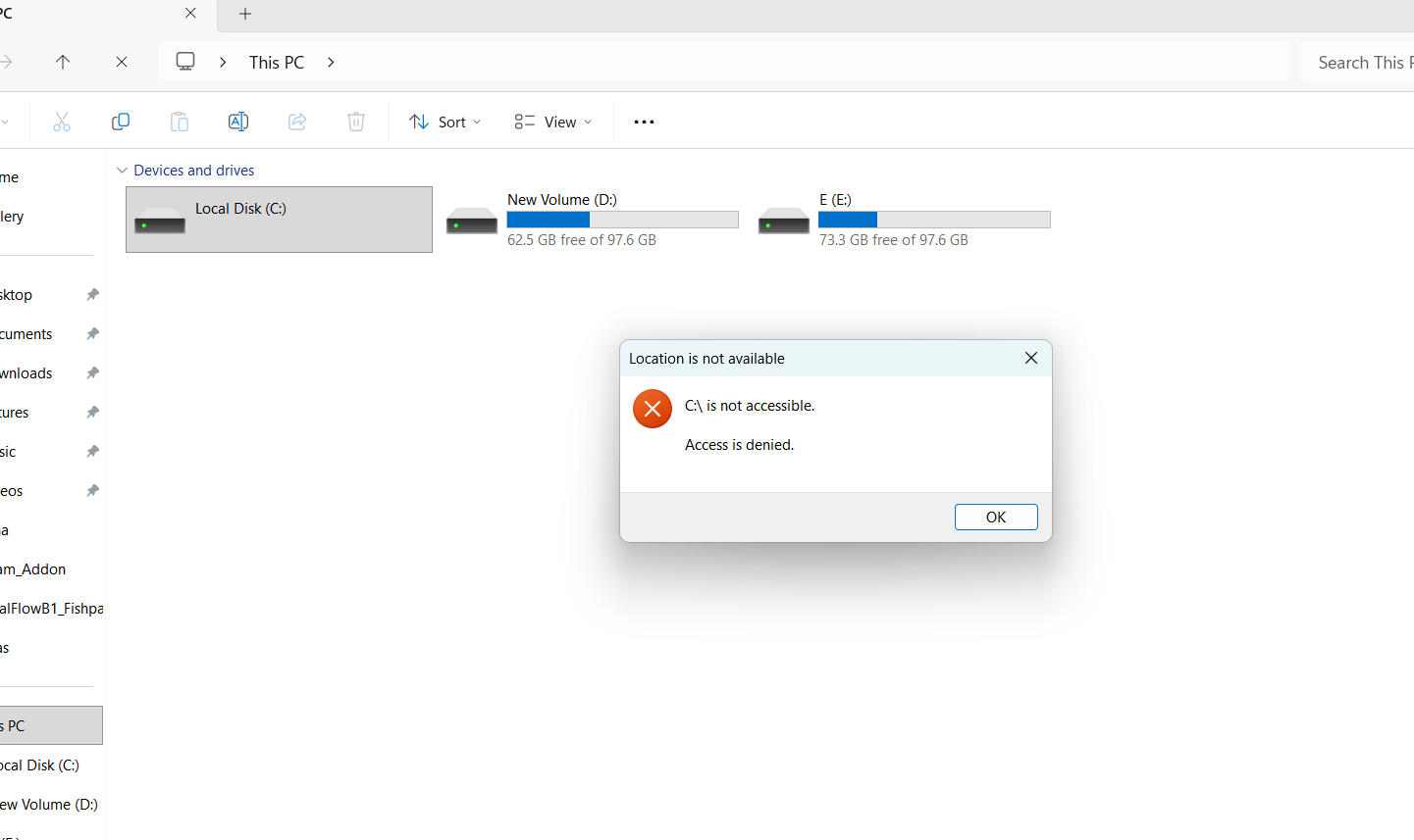 C drive is not able to open - Microsoft Q&A