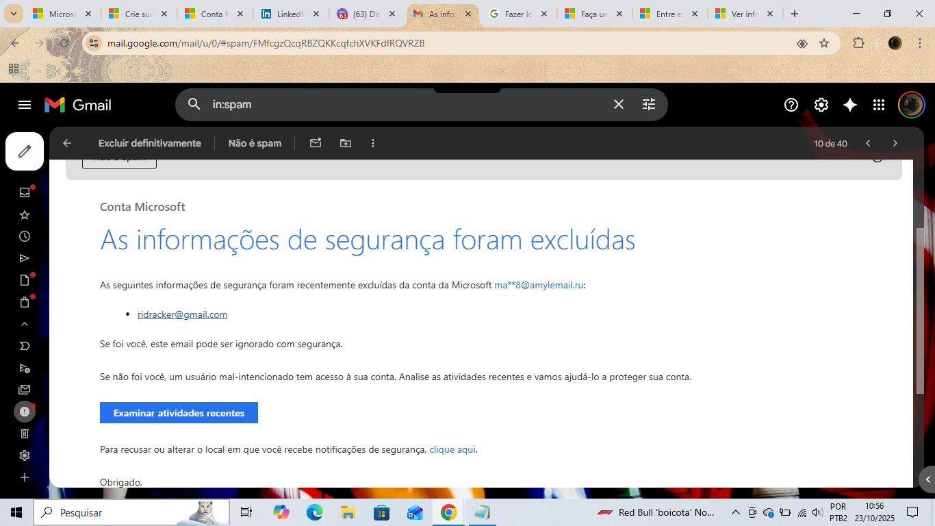 Minha conta foi hackeada, preciso de ajuda - Microsoft Q&A