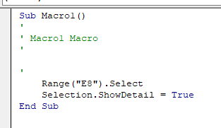 VBA ShowDetail problem - Microsoft Q&A