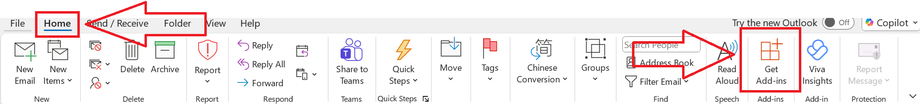 The button to access 