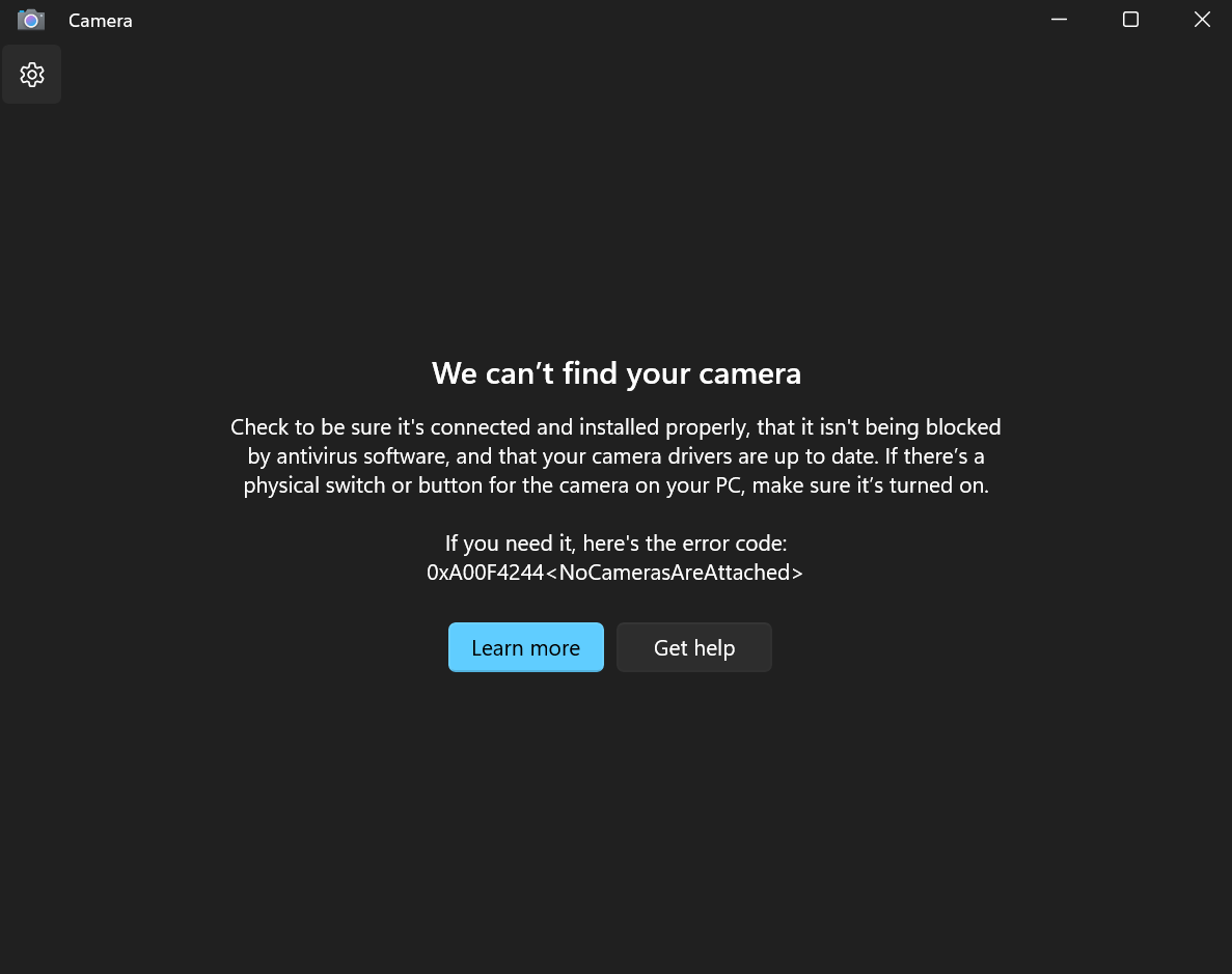 Camera Not Working - Microsoft Q&A