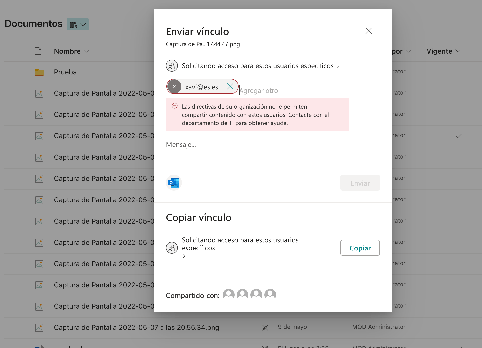Can a user without editing permissions share files on SharePoint online ...