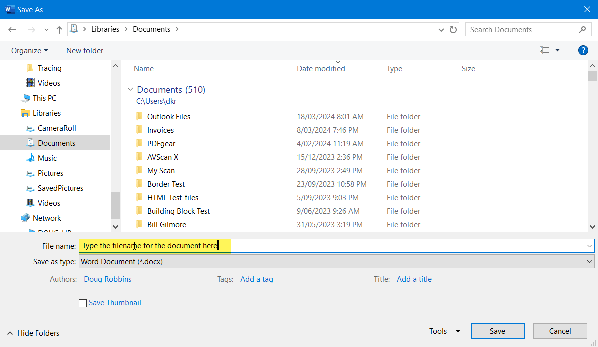 Saving MS documents to an existing folder - Microsoft Q&A