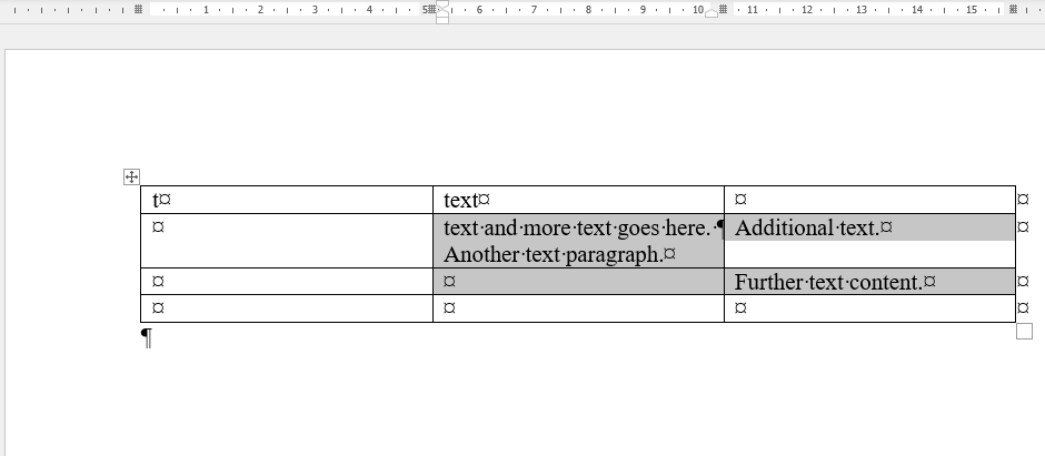 Cannot highlight text inside table - Microsoft Q&A
