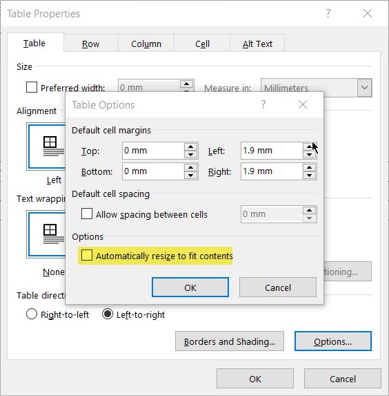 Is there a way to automatically hide text in a table in Word (like what ...