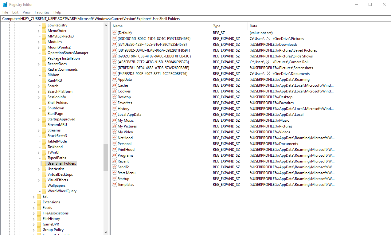 Having Trouble changing the file path of 'This PC' subfolders ...