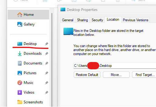 Desktop wont appear on prior windows drive - Microsoft Q&A