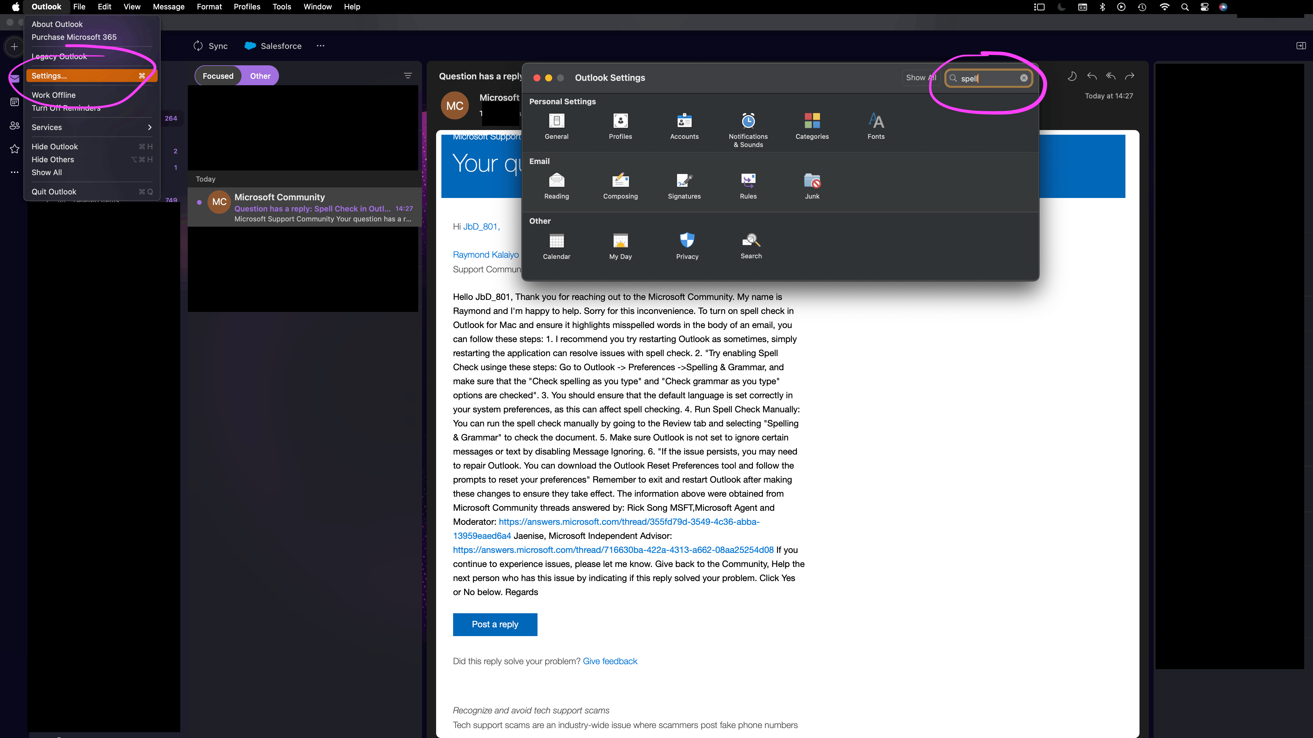 Spell Check in Outlook for Mac - Microsoft Q&A