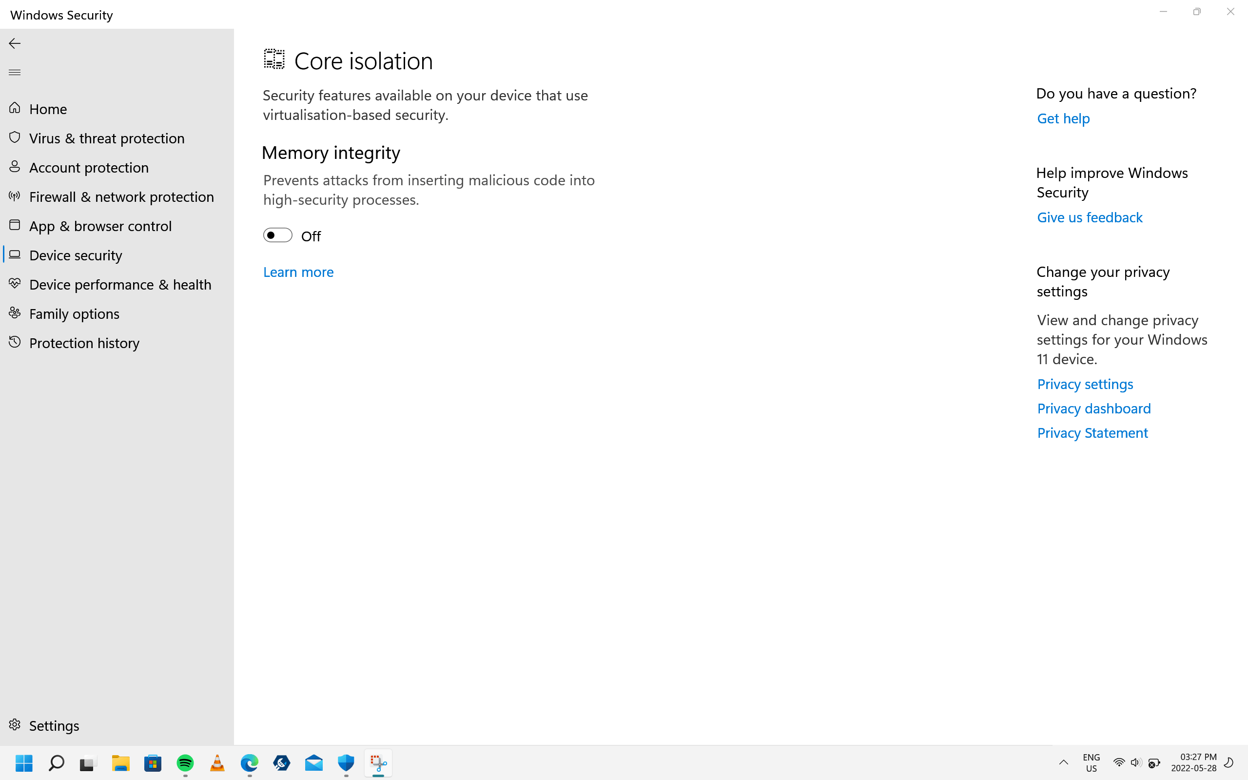 Does kernel DMA protection, Virtulization-based security - Microsoft Q&A