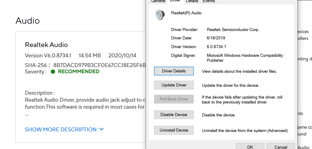 Realtek console issue. worked fine to yesterday - Microsoft Q&A