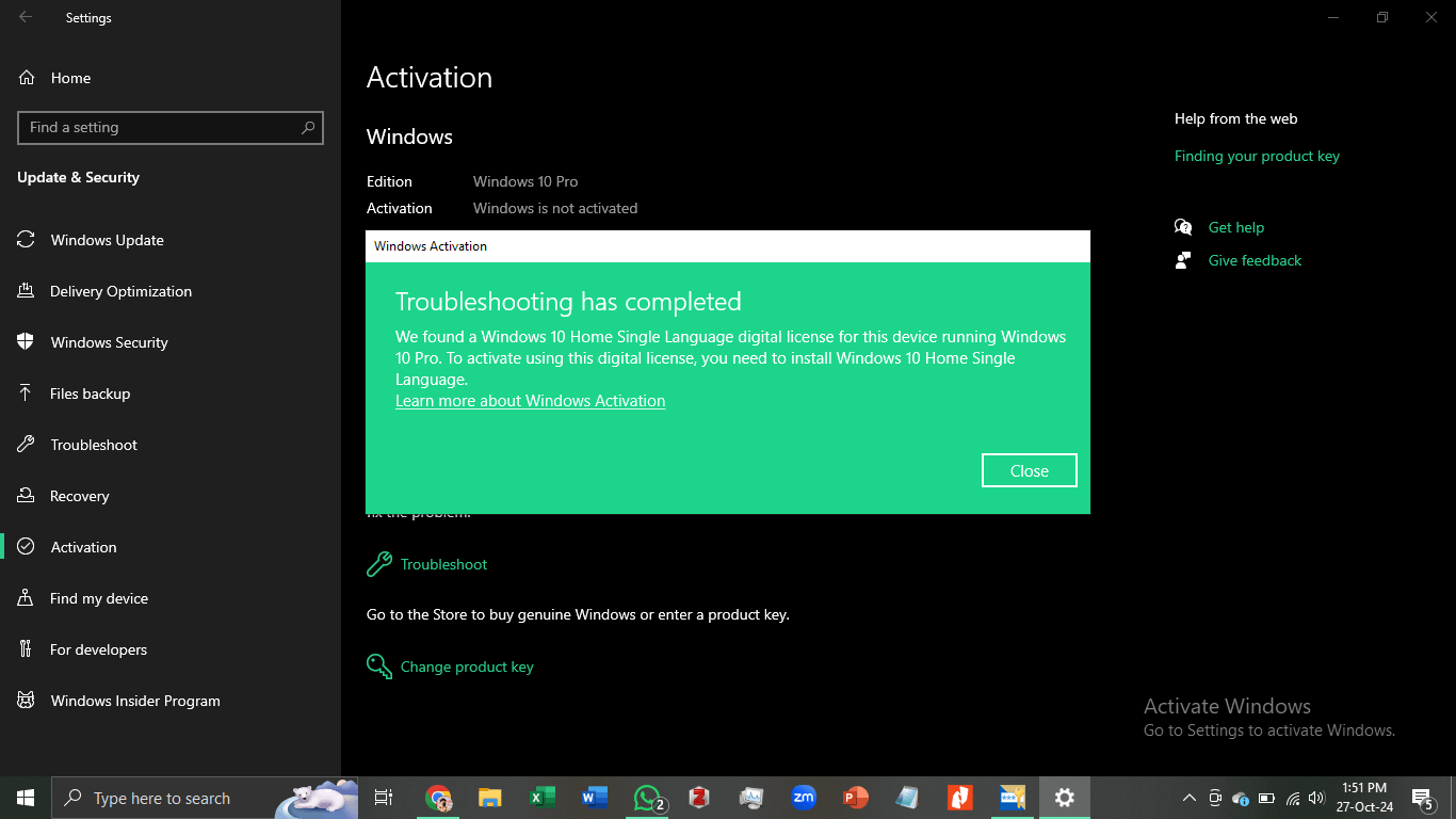 Windows Activation Issue Months After Downgrade to Windows 10 ...