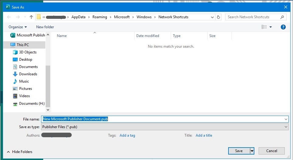 Unable to save a Microsoft Publisher 365 document to OneDrive ...