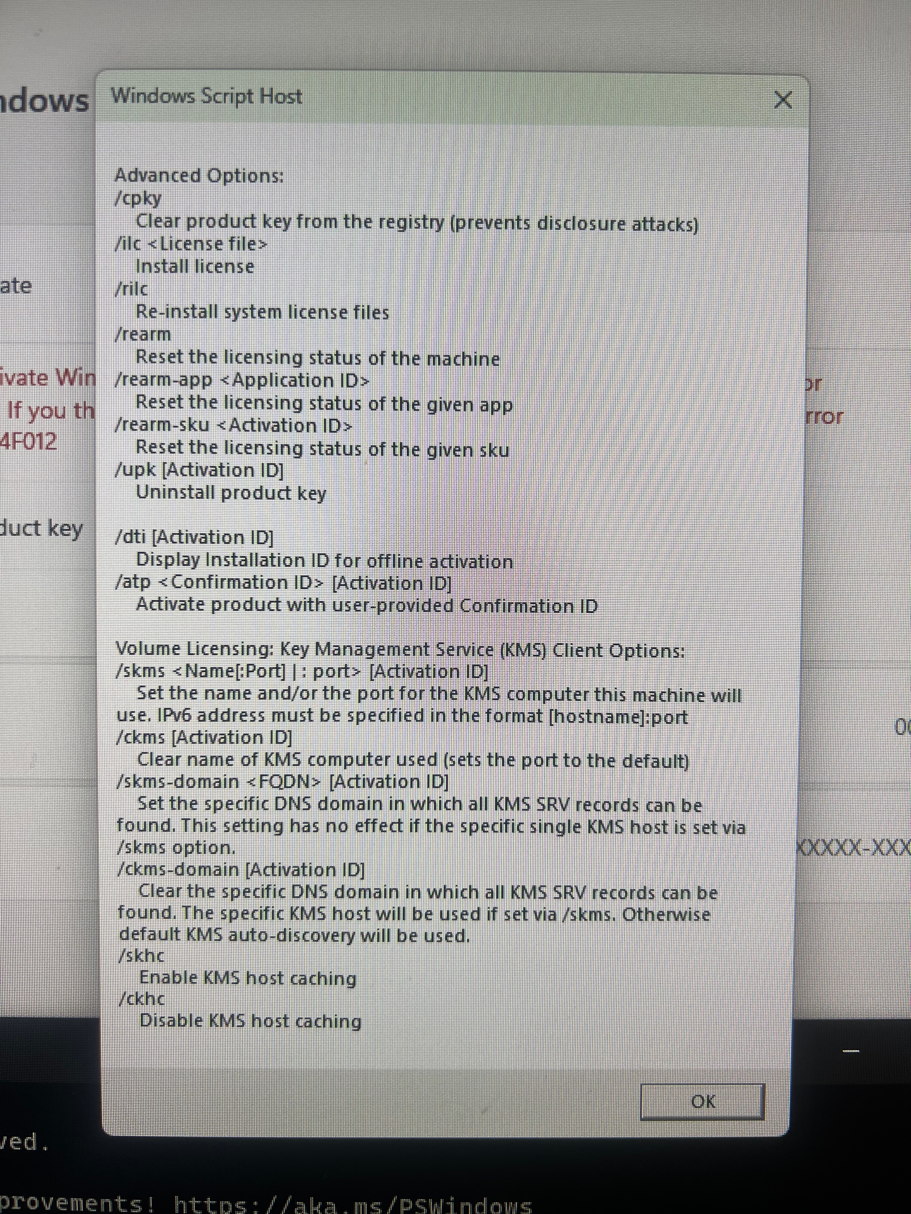 Need help with my windows activation key error. Can’t get online ...