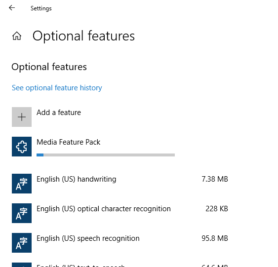 Optional features - Microsoft Q&A