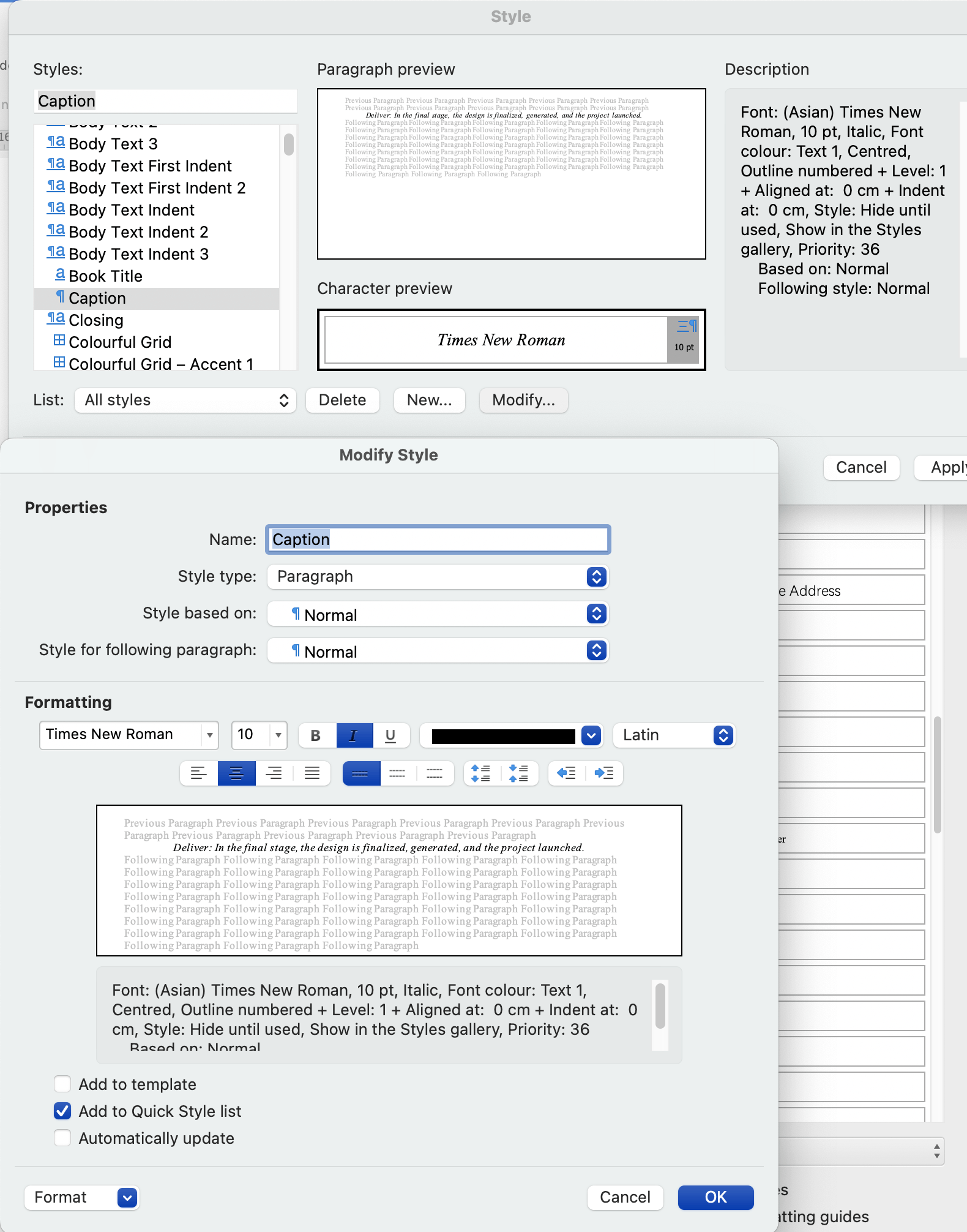 Questions about insert caption and insert Table of Figures - Microsoft Q&A