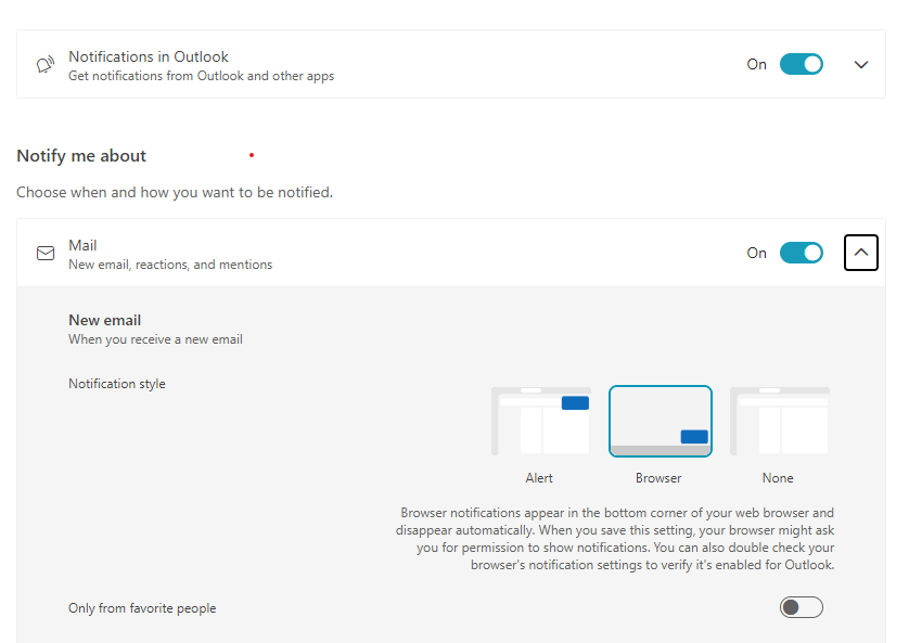 Notification Issues with Outlook in Browser - Microsoft Q&A