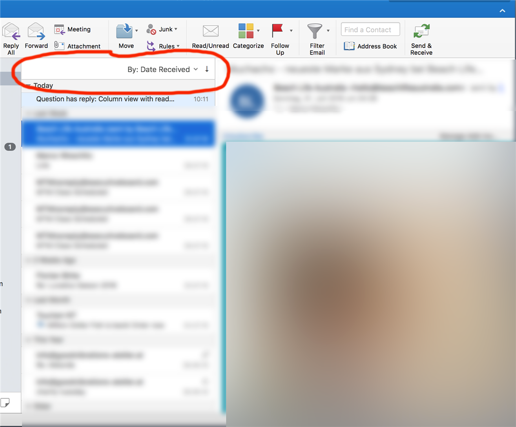 Column view with reading pane on the right side - Microsoft Q&A