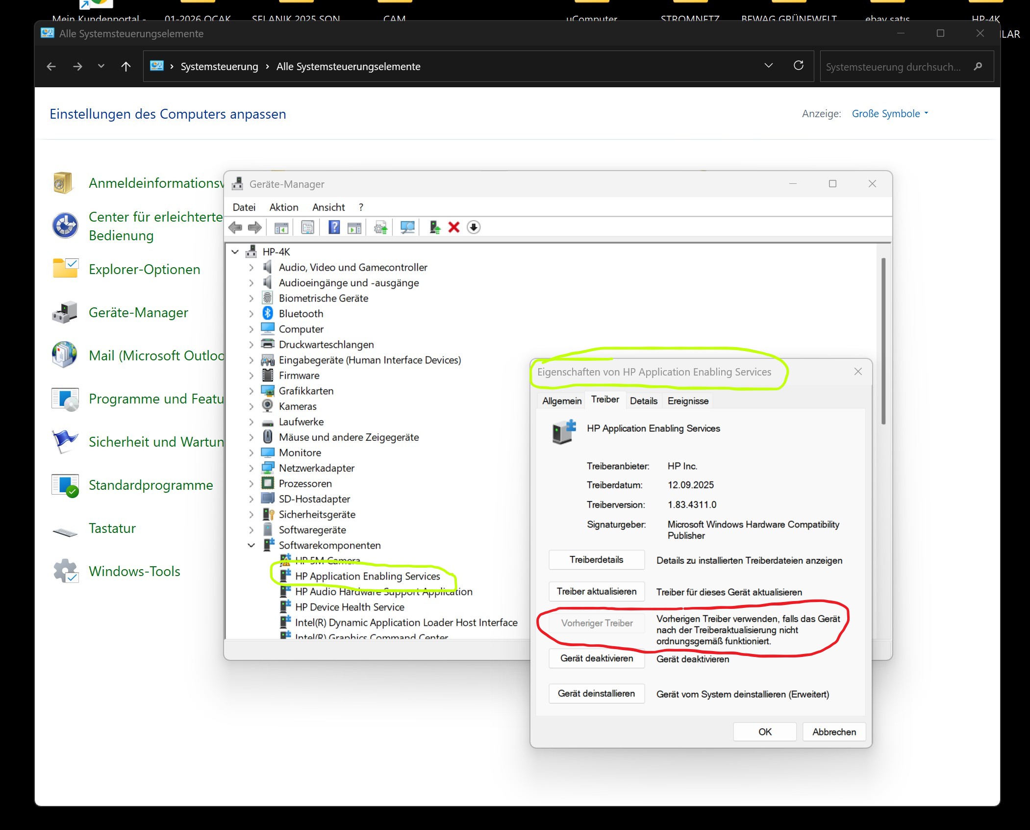 Lösung HP Display Control