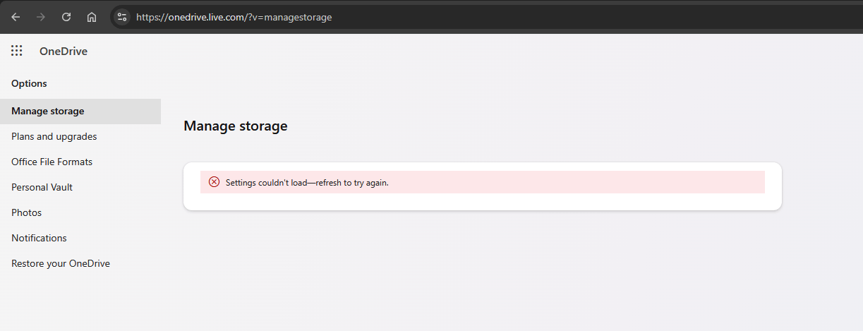 I can't access my Onedrive, It won't sign in, I can't access my files ...
