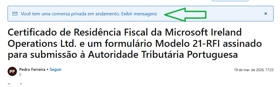 Certificado de Residência Fiscal da Microsoft Ireland Operations Ltd. e ...