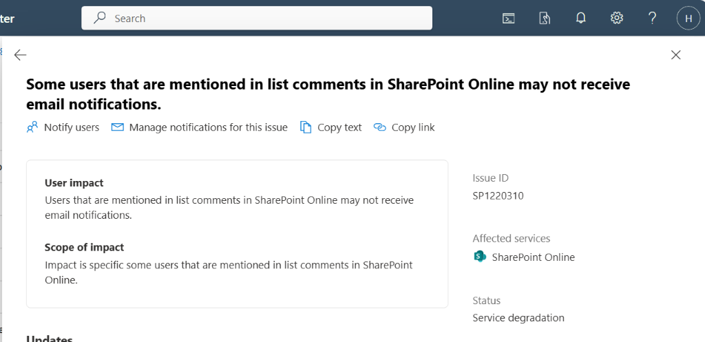 @mentions not sending any emails from a microsoft list - Microsoft Q&A