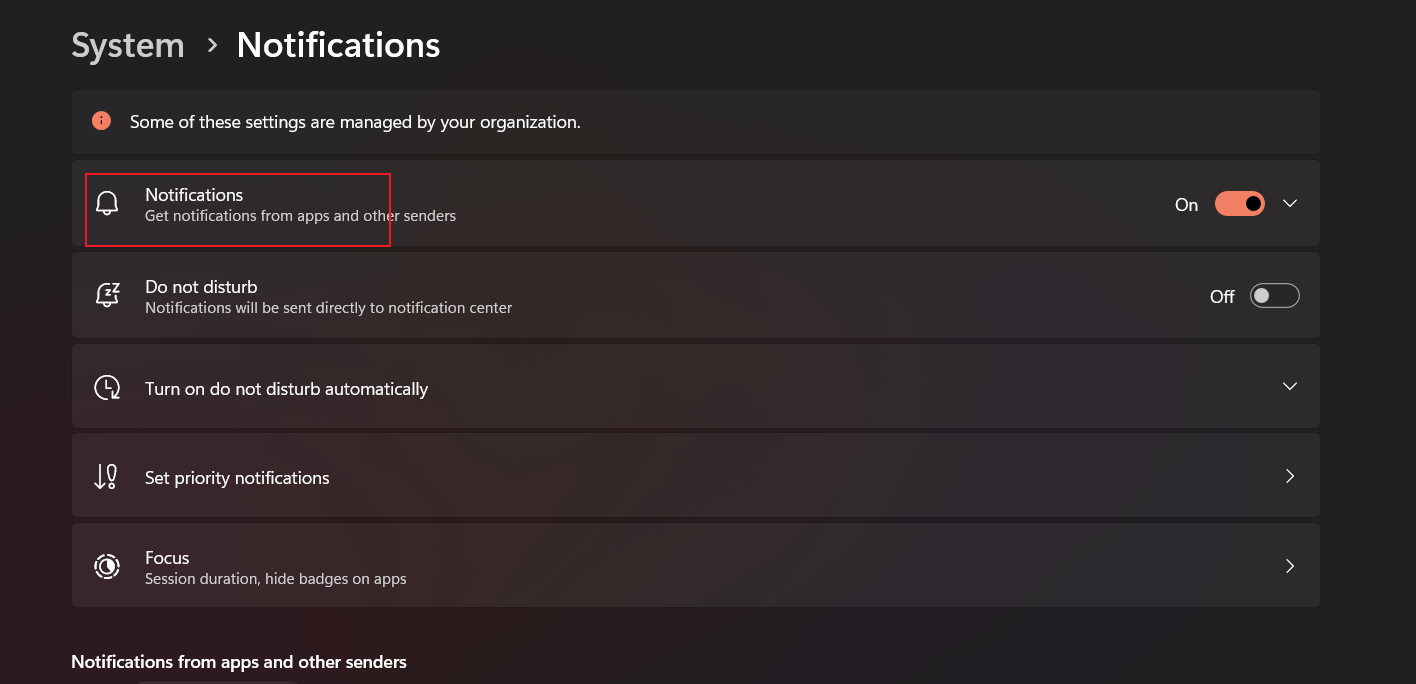 disable the notifications bell - Microsoft Q&A