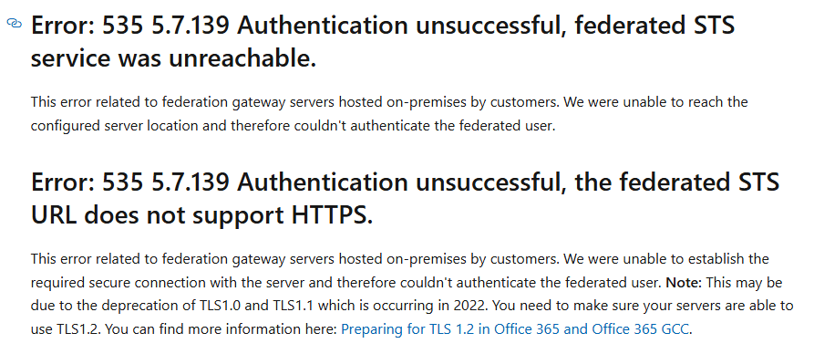 5.7.139 Authentication unsuccessful - Microsoft Q&A