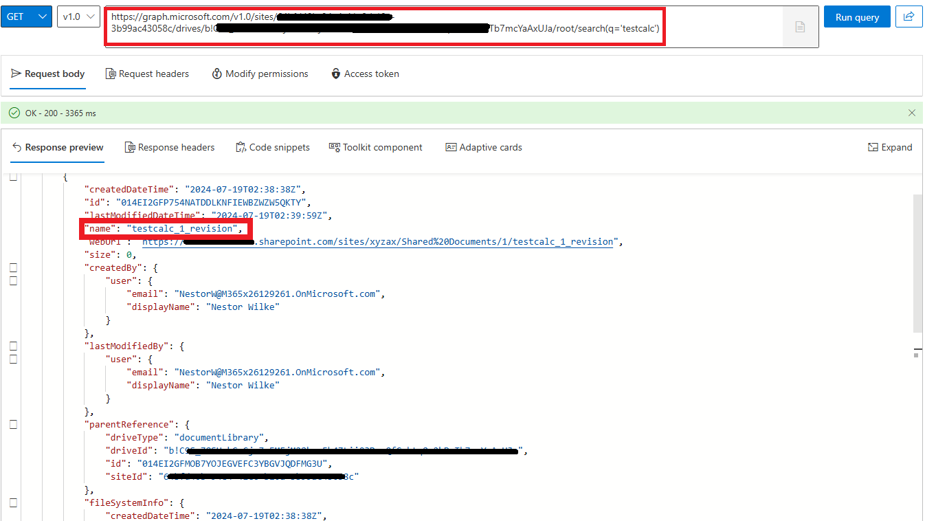 MS Graph search in Path not finding results - Microsoft Q&A