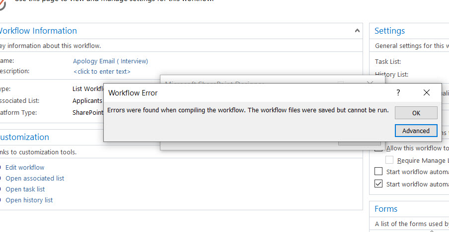 The workflow were saved but can't be run - Microsoft Q&A