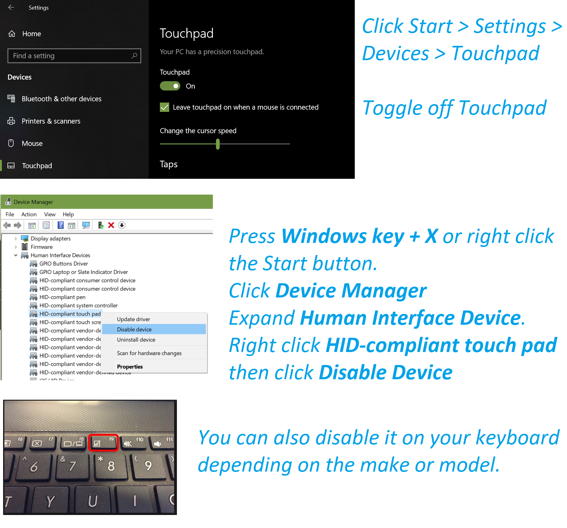 how to turn off touchpad in a laptop with windows 10? - Microsoft Q&A