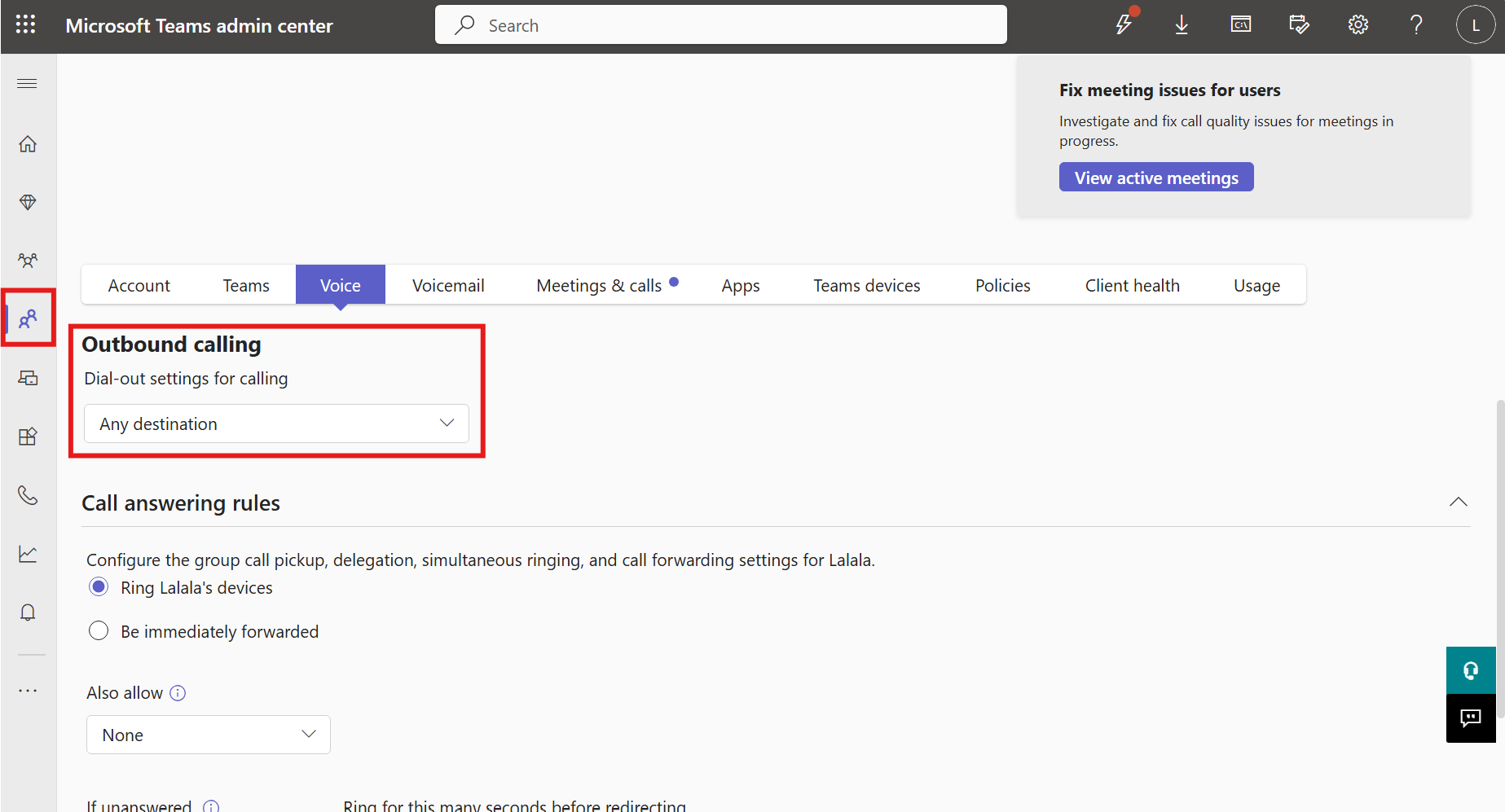 How do you check if access for making national and international calls ...