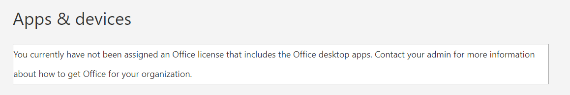 Microsoft 365 Business Standard license, but not able to download the ...