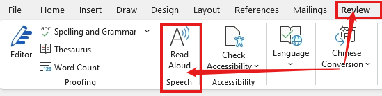 Read Aloud missing in Word - Microsoft Q&A