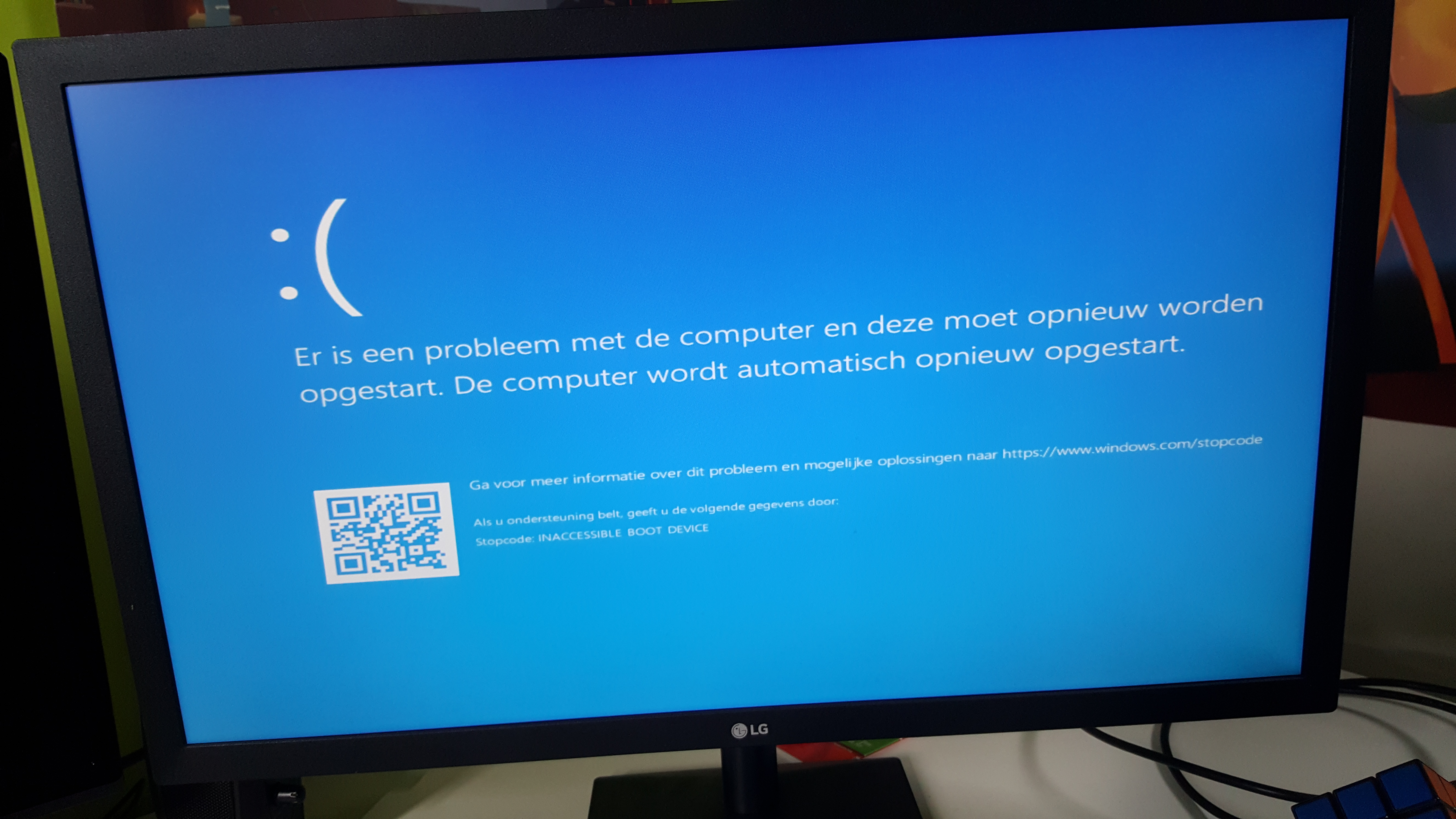 windows 10 inaccessible boot device restart loop - Microsoft Q&A