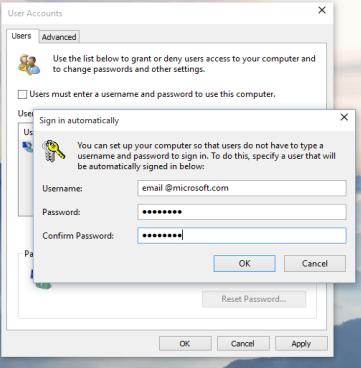 How can I switch on a PC with Windows 10 and not need ANY password or ...