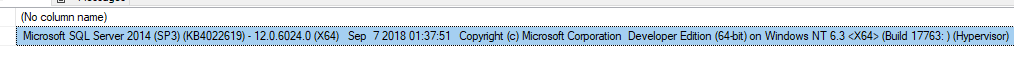 SQL version