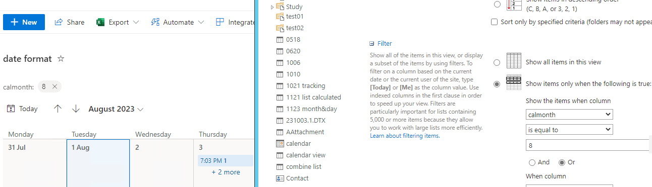 How can I make a Microsoft List Calendar View open on specific date ...
