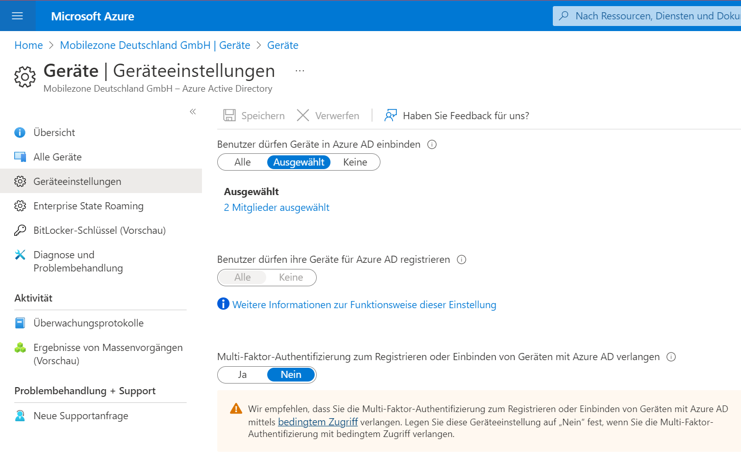 Can not activate the MDM user scope - Microsoft Q&A