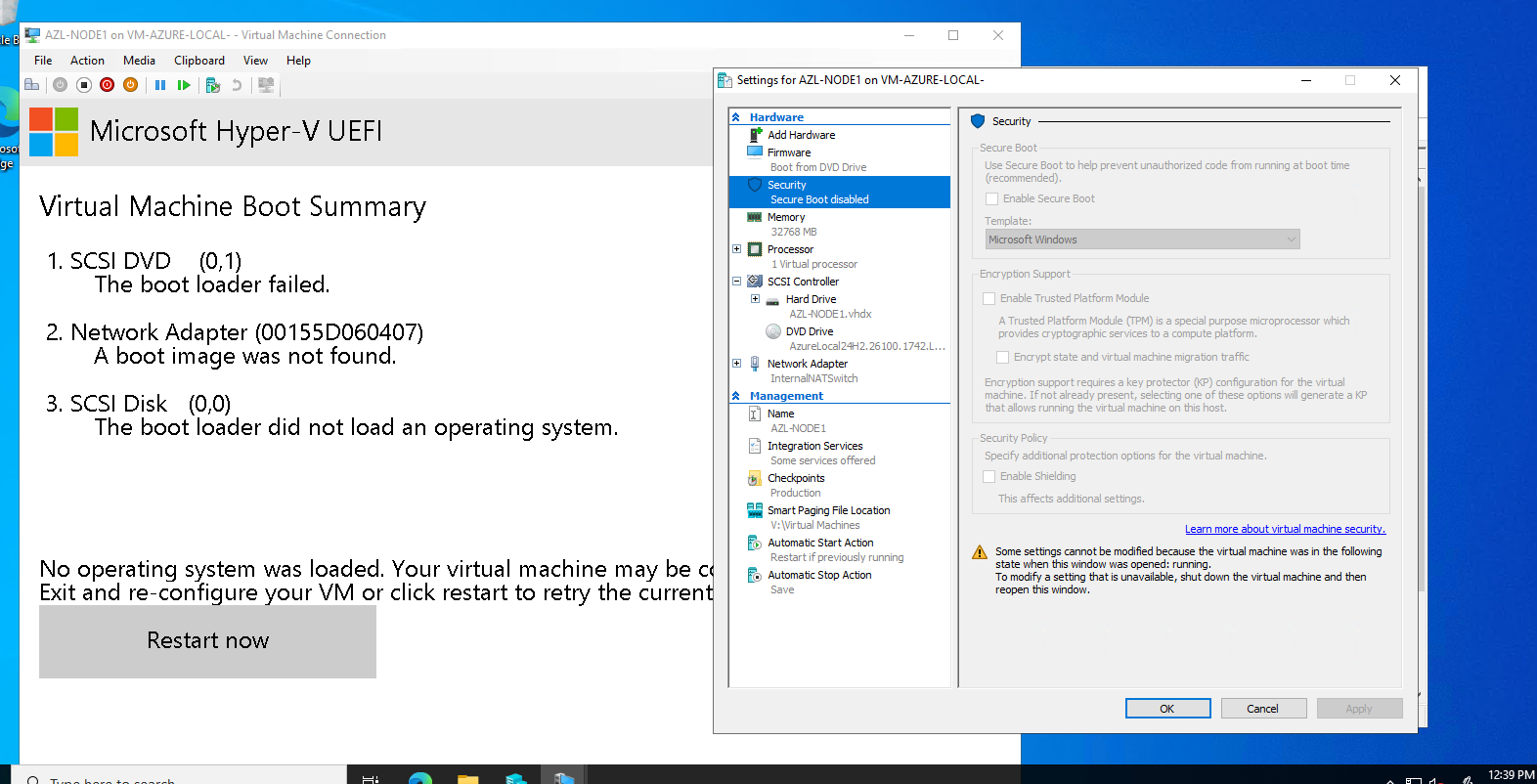 Hyper-V Generation 2 VM Cannot Boot Window Server 2025 - Microsoft Q&A