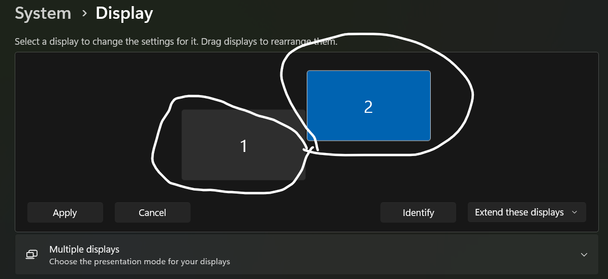 I can't rearrange the displays in Windows 10 - Microsoft Q&A