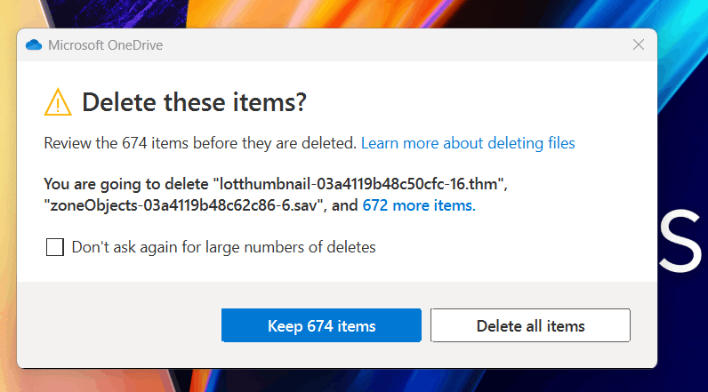 Delete or Keep Items