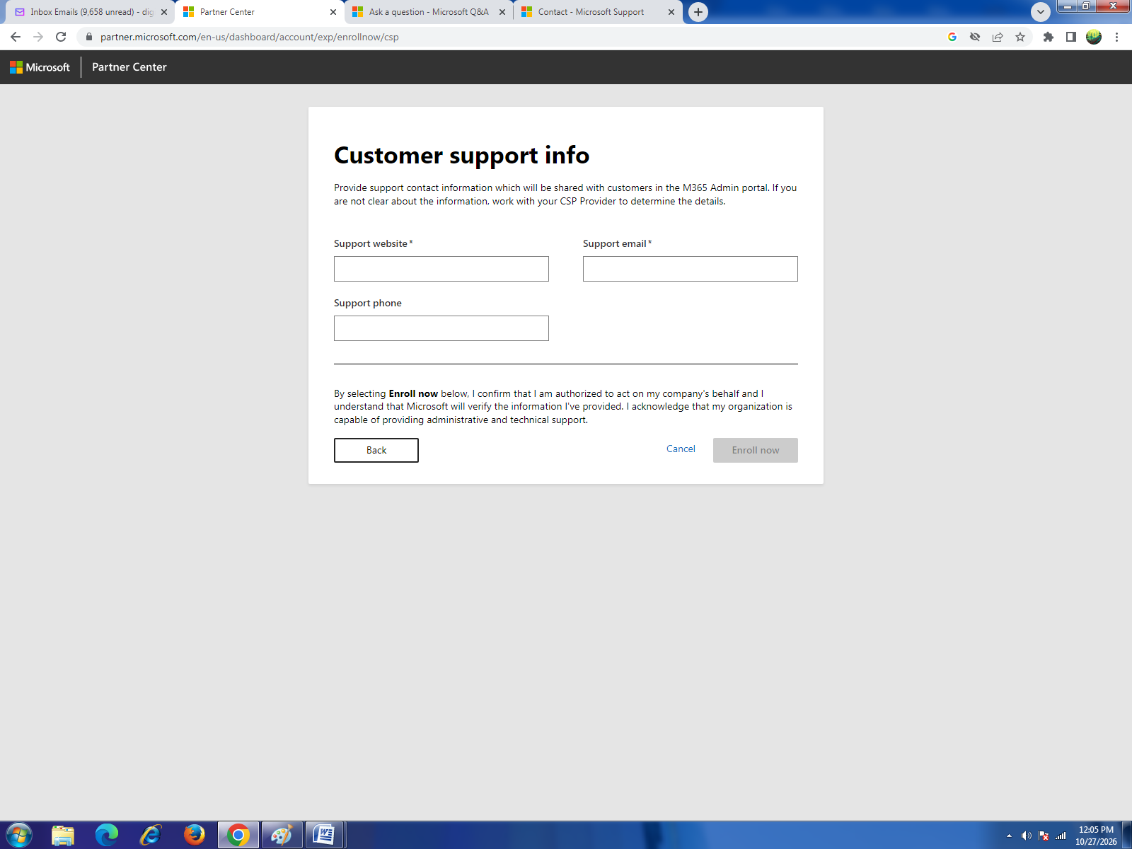 Enrolling in partner programme in Microsoft - Microsoft Q&A