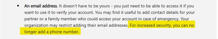 Update on Phone number