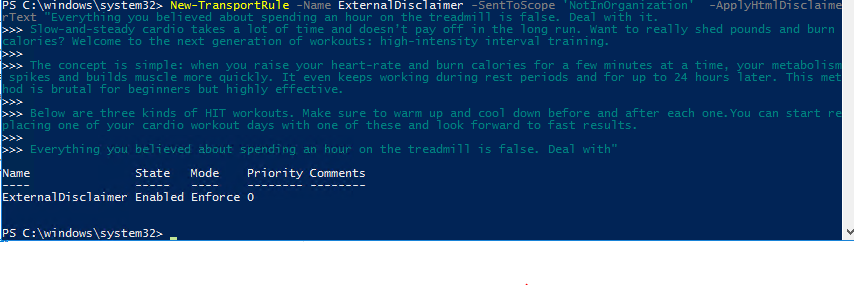 Disclaimer Text with O365 encryption - Microsoft Q&A