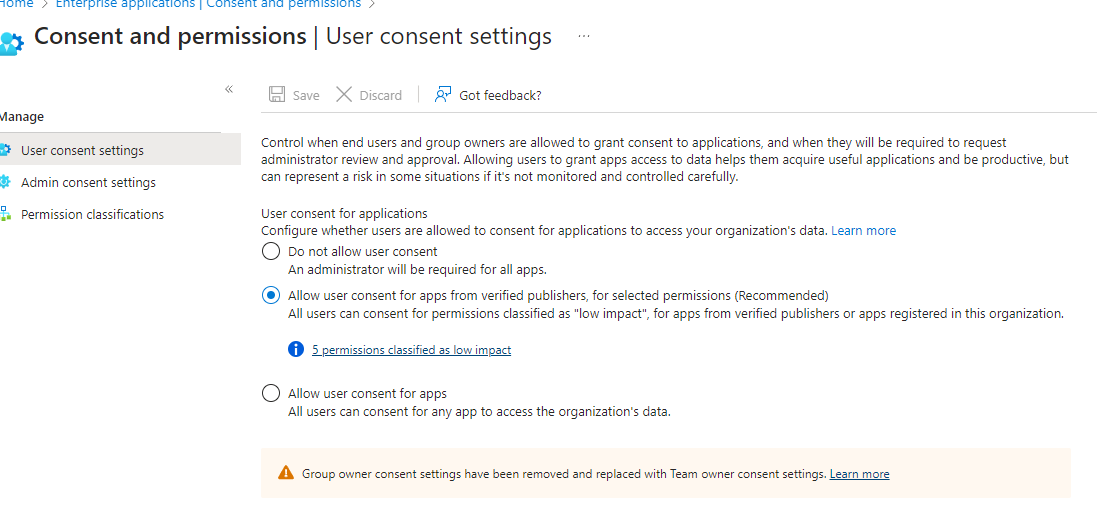 Consent and permissions