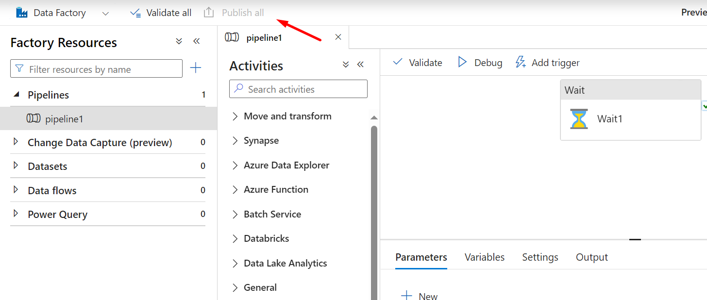 ADF publis all button still disabled after delete repo git - Microsoft Q&A