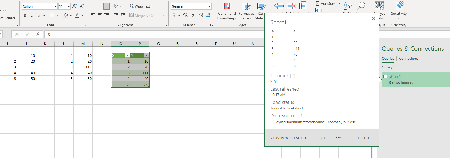 Excel Sheets on OneDrive - Microsoft Q&A