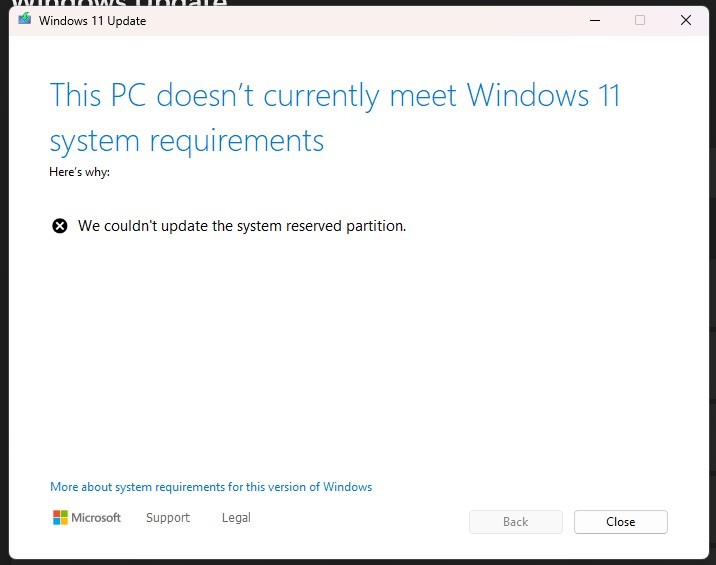 windows 11 version 24h2 update error