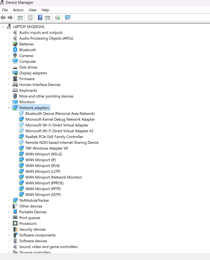 Wifi icon not visible.Code 45 problem in Realtek RTL8852BE Wifi 6 802 ...